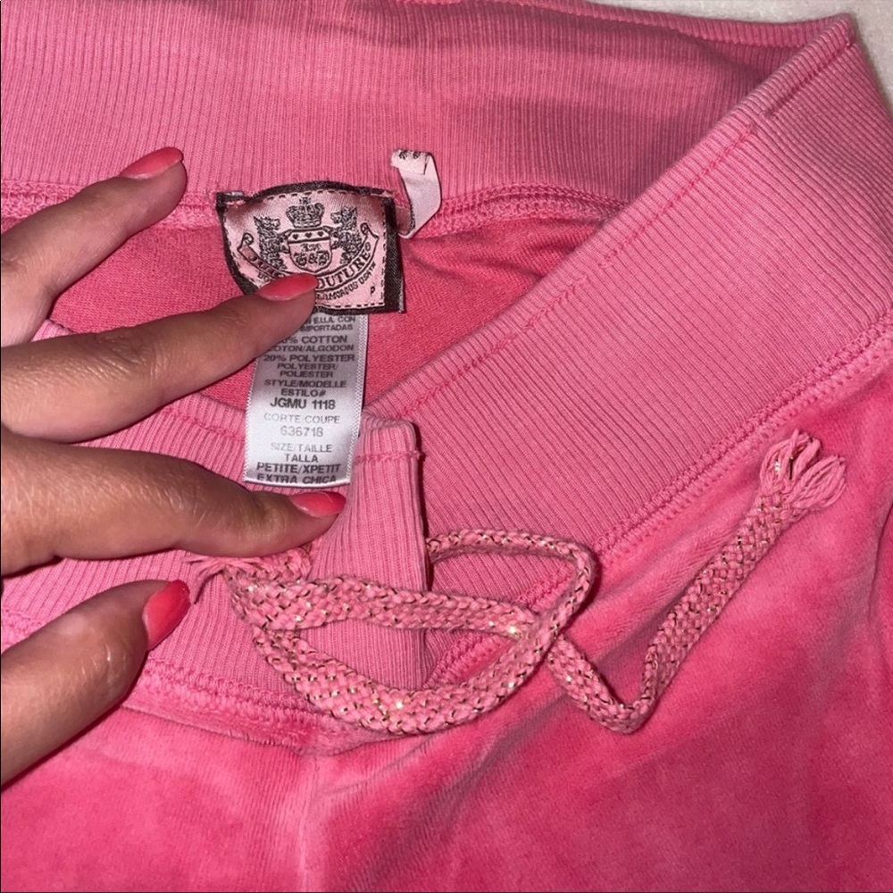Juicy Couture Pink Velour Pants - Picture 6 of 9